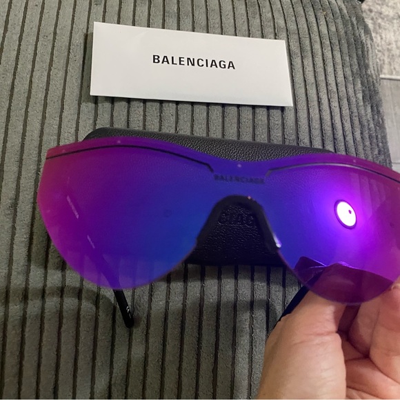 LIKE NEW💜RARE💜BALENCIAGA MIRRORED SUNGLASSES - Picture 3 of 15
